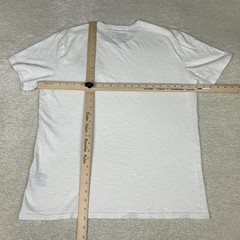 RHUDE Shirt Mens Large White Crest Patch Embroidered Slub Cotton Tee Streetwear