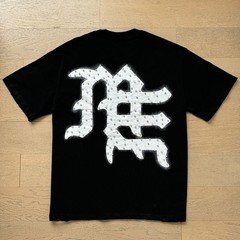 Mixed Emotion Retro Beaded Letter Design Loose Casual T-Shirt
