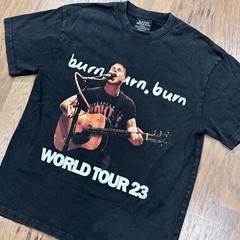 Zach Bryan Shirt Mens S Washed Black Burn Burn World Tour 2023 Graphic Concert