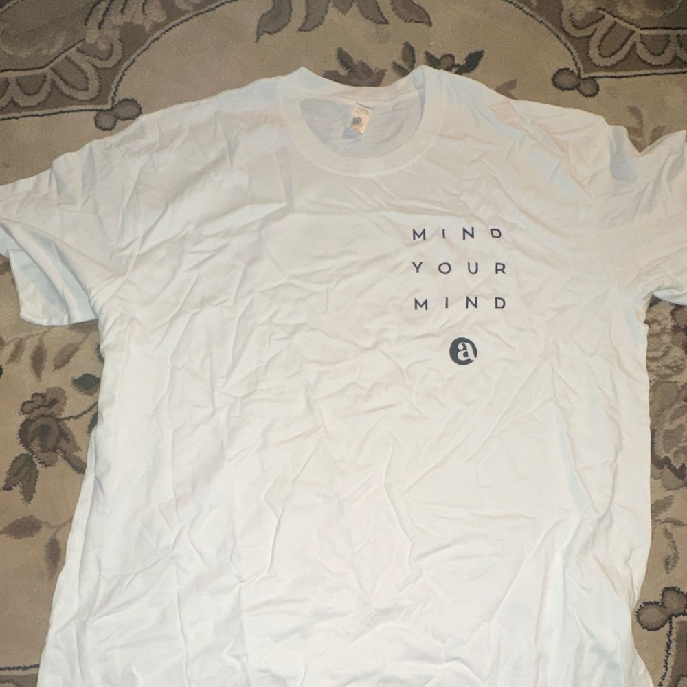Econscious Organic Staple Mind Your Mind Graphic Logo Tee White XL Tagless
