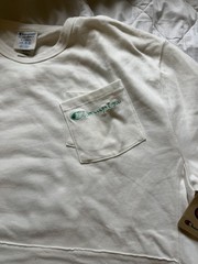 Champion Reverse Weave White Pocket Graphic Logo Crew Neck T-Shirt Men’s XL