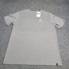Jordan Shirt Mens Large Gray Heather Embroidered Jumpman Logo Nike Air Tee 14