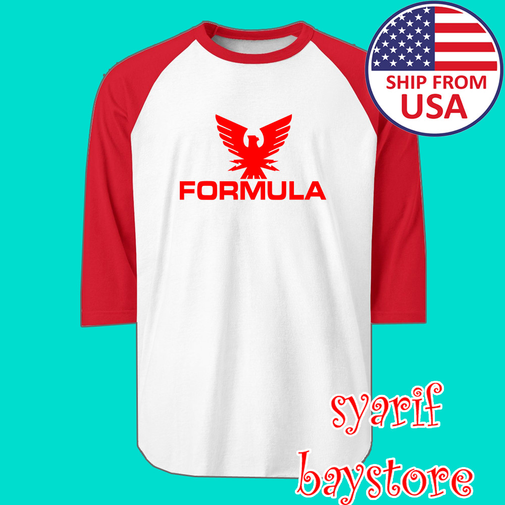 Formula Boats Speed Racing Men’s Raglan White Red Size S to 2XL