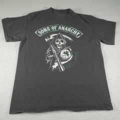 Sons Of Anarchy Shirt Mens Large Black Ireland Reaper Skull SOA TV Show Tee