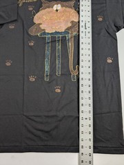 VTG 80s 90s Hand Painted Puffy Paint Cat T Shirt NOS Single Stitch USA L