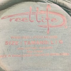 Reel Life Fishing T Shirt Size Large Blue Double Sided