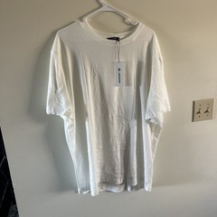 JMIERR NWT Men’s White Cotton Polyester T Shirt 2XL