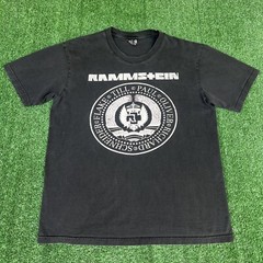 VTG Rammstein T-Shirt Mens Large Faded Black German Metal Band Members 90s Y2K