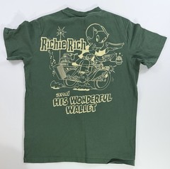 Richie Rich Shoe Palace Graphic T Shirt Money Cartoon Green Mens Small
