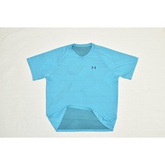 Under Armour Seamless Blue Geometric Pattern Raglan Gym T-Shirt Men’s XL/TG/XG