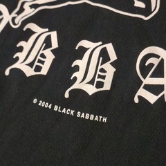 Vintage Black Sabbath 2004 Black T Shirt Mens Size Large Double Sided Rock