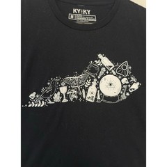 KY for KY Black Kentucky Outline Occult Witchy T-Shirt Uni Size M