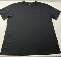 Polo Ralph Lauren V Neck T Shirt Black W/ Red Pony Mens 4XLT – Stains