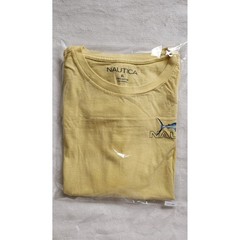 Nautica Mens XL Yellow Marlin Fish Graphic Tee Short Sleeve Cotton T-Shirt