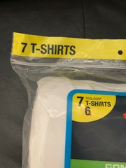 Hanes 7-Pack Mens Crew Neck Cotton T-Shirts Size: S White Traditional Fit Tee