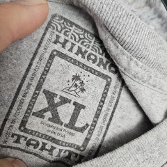 Hinano Tahiti T Shirt Beer Island Girl XL Gray Cotton *Armpit Stains