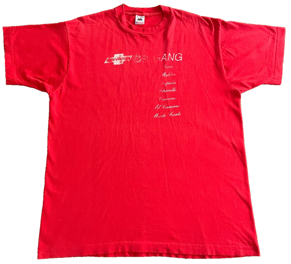 Vintage 90s Chevy SS Gang T Shirt XL Fruit of the Loom Single Stitch Camaro Nova