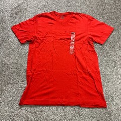 Alfani Basic Tee T-Shirt Mens Small Red Solid V-Neck Short Sleeve Cotton NWT New