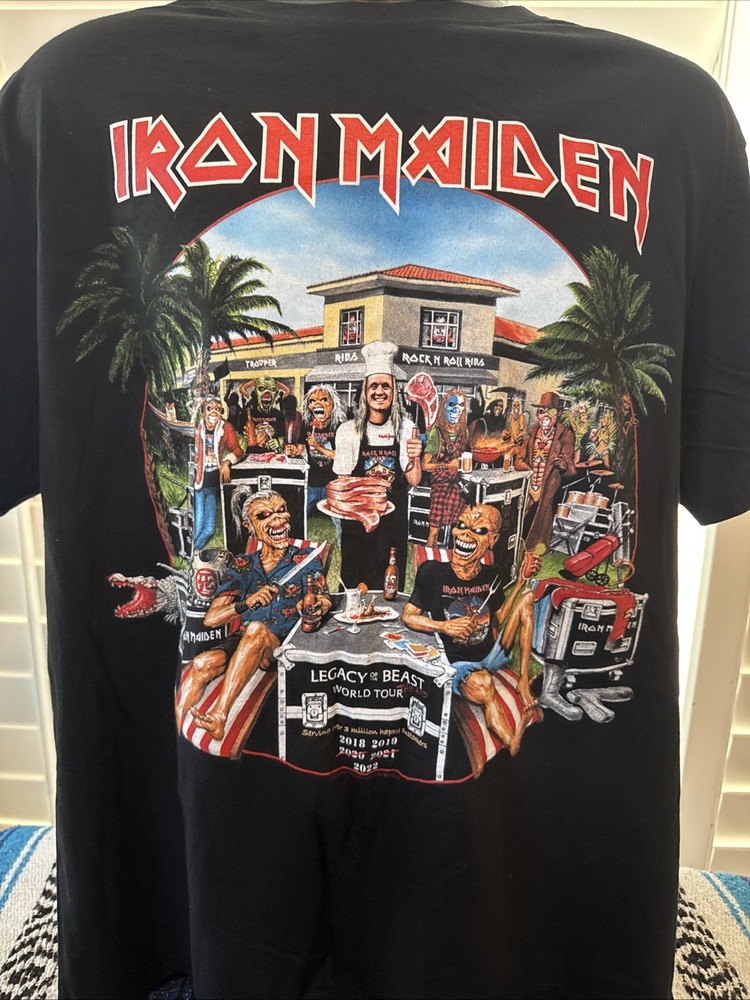 Rare Iron Maiden Official “Legacy Of The Beast” 2018-2022 Tour T-Shirt XL New
