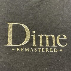 Dime T-Shirt Mens XL Black Classic Remastered Gold Logo Skateboard Short Sleeve