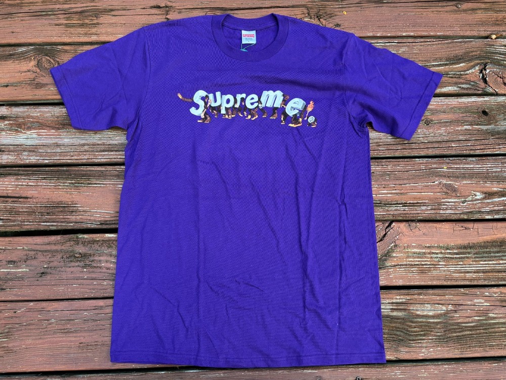 Supreme Apes T-Shirt Purple Short Sleeve SS21 Adult Size Large
