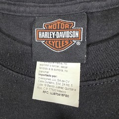 Harley Davidson Graphic T-Shirt Mens Medium Tall Black Antique Motorcycle Mexico