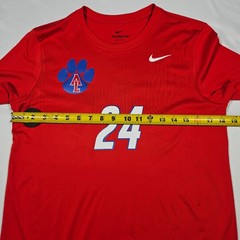 Nike Dri-Fit T-Shirt M Abraham Lincoln High School Lynx Red #24 Jersey 36″ Chest