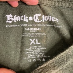 Lootcrate Black Clover T-Shirt Mens XL Green Anime Graphic Tee Cotton Casual