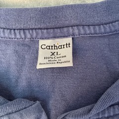 Carhartt Shirt Mens Medium Faded Chery Henley Workwear Pocket T K128 Vintage Y2K