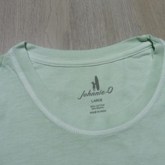 JOHNNIE O Mens L LARGE T SHIRT DALE 2.0 PISTACHIO GREEN SHORT SLEEVE GOLF TEE