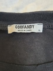 Coofandy Men’s Ribbed Shoulder Short Sleeve T-Shirt Black Size XL