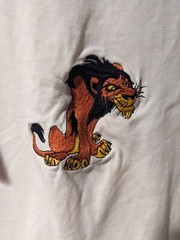 Vintage 90s The Lion King Mufasa Scar Movie Promo Disney White Large T-Shirt