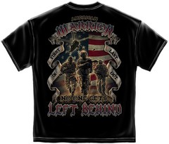 New AMERICAN WARRIOR NO ONE GETS LEFT BEHIND T-SHIRT