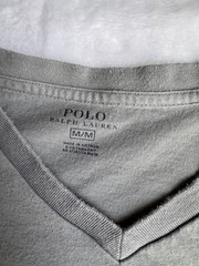 ⁠Polo Ralph Lauren Men’s Medium Gray V-Neck Short Sleeve Tee