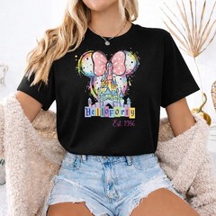 Personalised 40th Disney Birthday Queen Party Women TShirts 1986, hello 40 disn