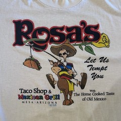 Vintage ‘90s Rosa’s Taco Shop & Mexican Grill Arizona Chicano Funny T-shirt M