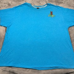 Hanes X Temp T-Shirt Mens 3XL Blue Scoobert Scooby Doo Embroidered Logo Cartoon