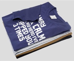 Men’s Funny look calm but slapped you 3 times T-shirt humorous novelty tees