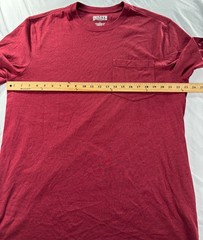 Duluth Trading Co Longtail T-Shirt Mens Sz Large Short Sleeve Red Pocket Tee