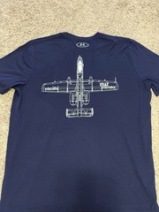 Under Armour Air Force T-Shirt A-10 Warthog USAF Blue Men’s XL