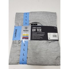 Hurley Mens UV Long Sleeve Tee Shirt Grey Poly Blend Athletic Workout Size Large