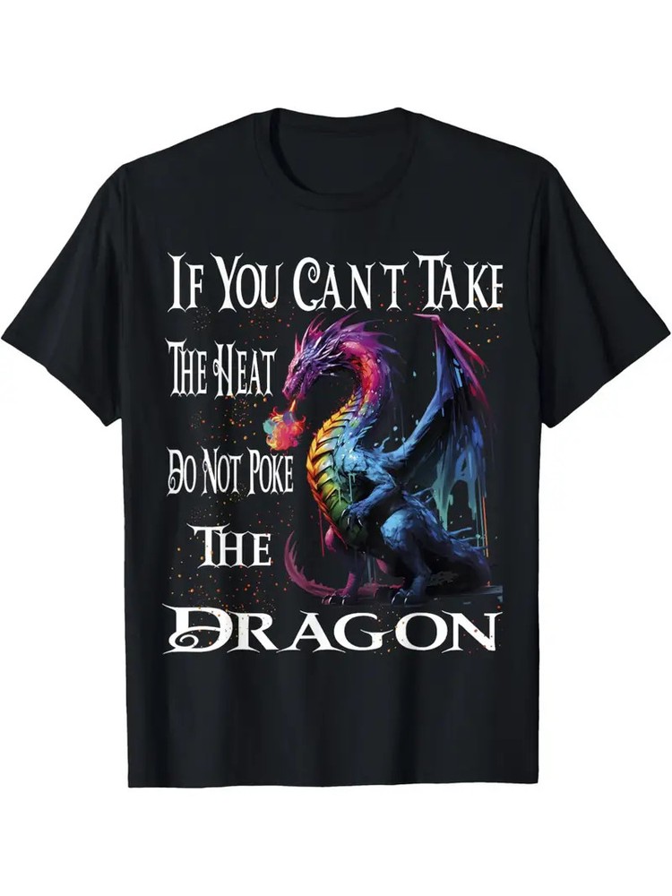Flying Mythical Creature Cool Dragon Flame-Spewing Dragon T-Shirt Men’s T-shirt