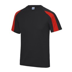 AWDis Just Cool Contrast Cool T-Shirt – Men Team Sports/Football Polyester Tee