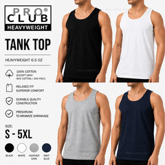 1 NEW PRO CLUB HEAVY WEIGHT TANK TOP OUTERWEAR T-SHIRT UNDERSHIRT SIZE M- 5XL