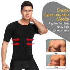 Men’s Slimming Body Shaper Posture Corrector Vest Abdomen Compression Shirt Tops