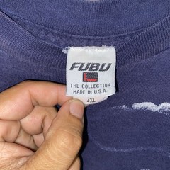 FUBU The Collection Fat Albert Graphic Tees Navy Cotton Crew Neck 4XL Made USA