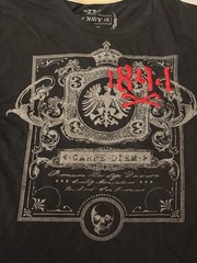 Vintage Old Navy Black XL Crew Neck Short Sleeve Cotton Knit Graphic Skull Tee
