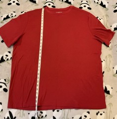 Croft & Barrow Men’s T-Shirt Size 2XL Red Ribbed Short Sleeve