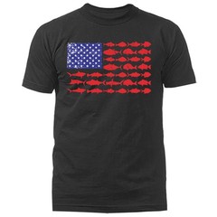 American Flag Fishing Patriotic Fisherman USA Outdoor T-Shirt