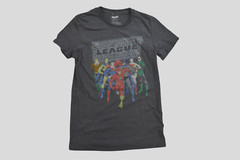 DC Comics Justice League Of America Mens Retro Distressed Print Shirt New Small